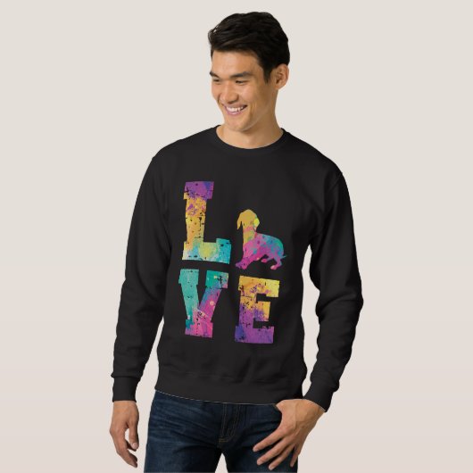 Sweatshirt Dachshund Love (Devant entier)