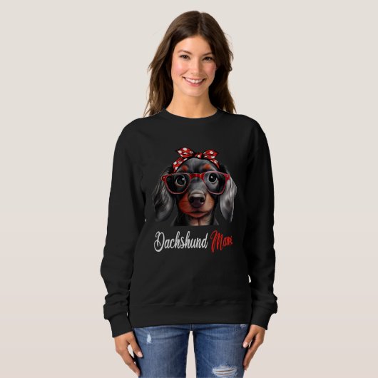 Sweatshirt Dachshund Mama Dog Mom Headband Mothers Day (Devant entier)