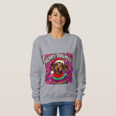 Sweatshirt Dachshund Merry Dogmas (Devant entier)