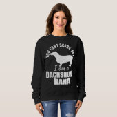 Sweatshirt Dachshund Nana Dog Admirer fou (Devant entier)