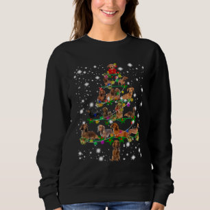 Sweatshirt Dachshund Noël Fée Léger Arbre d'ornements