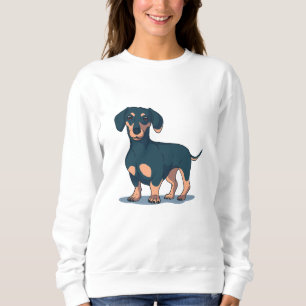Sweatshirt Dachshund noir