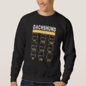 Sweatshirt Dachshund Obedience Training Guide de chien à l'in (Devant)