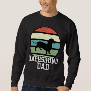 Sweatshirt Dachshund Papa I Retro Wiener Chien Papa