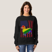 Sweatshirt Dachshund Pour Lgbt (Devant entier)