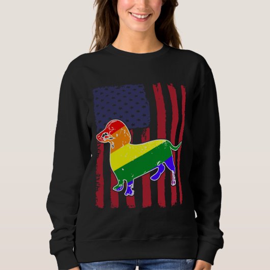 Sweatshirt Dachshund Pour Lgbt (Devant)