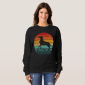 Sweatshirt Dachshund Retro Chiens Vintages (Devant entier)