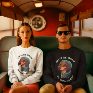 Sweatshirt Dachshund Saucage Chien, Doxie maman/papa