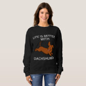Sweatshirt Dachshund, Un Chien Mignet, Dit : (Devant entier)