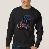 Sweatshirt Dachshund USA patriotic US Flag Gifts Dog Lover_1 (Devant)