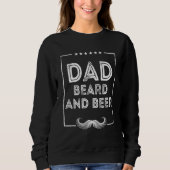Sweatshirt Dad Beard and Beer  Chill Mustache Drinking (Devant)