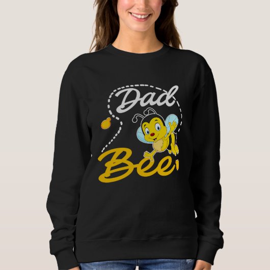 Sweatshirt Dad Bee Father Matching Family First Bee Day Outfi (Devant)