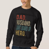 Sweatshirt Dad Husband Light Board Op Hero (Devant)