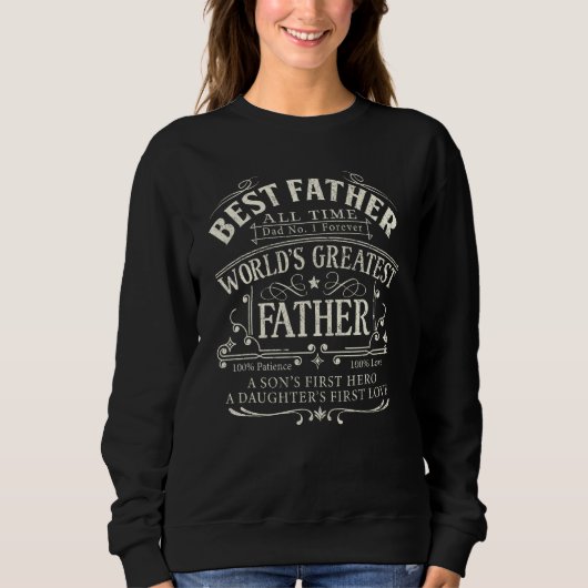 Sweatshirt Dad Shirts for Men Best Father Greatest Fathers Da (Devant)