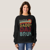 Sweatshirt Dada Daddy Dad Bruh Retro 80s Sunset Fathers Day (Devant entier)