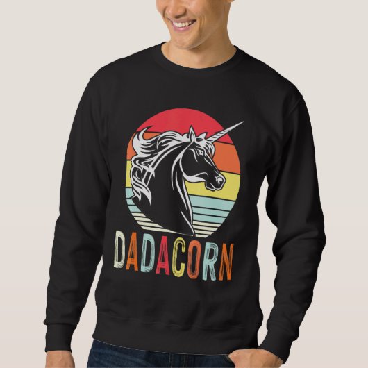 Sweatshirt Dadacorn - Magique Arc-en-ciel Famille de Cheval U (Devant)