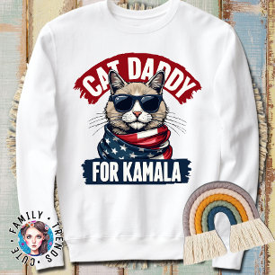 Sweatshirt Daddies de chats pour Kamala Drôle Chat Papa Vote