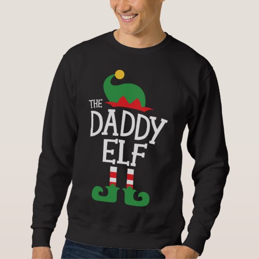 Sweatshirt Daddy Elf Famille Noël Correspondance Top (Devant)