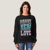 Sweatshirt Daddy fils premier héros filles premier amour hila (Devant entier)