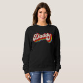 Sweatshirt Daddy Gay Pride Month LGBTQ Fathers Day Rainbow Fl (Devant entier)