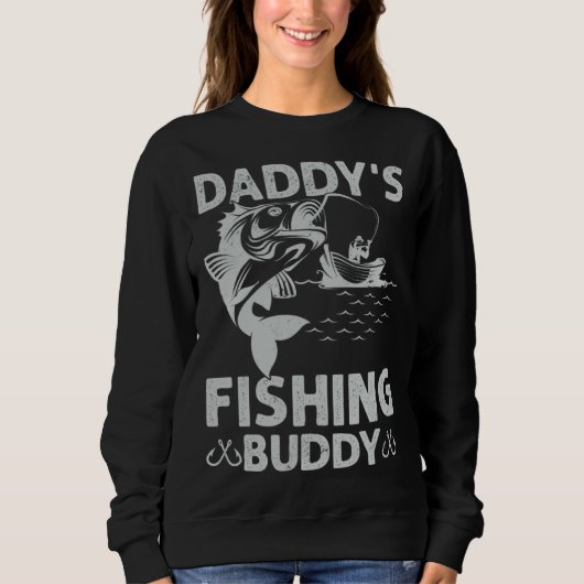 Sweatshirt Daddy s Fishing Buddy Fishing Papa Son Boy Fathers (Devant)