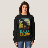 Sweatshirt Daddy Saurus Rex Dinosaur Daddysaurus Da du père (Devant entier)