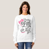 Sweatshirt Daddy's Little Girl Arc en Rose Script (Devant entier)