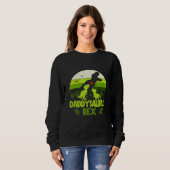 Sweatshirt Daddysaurus Rex 2 Enfants Dinosaure Coucher De Sol (Devant entier)