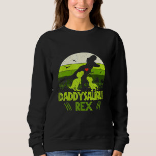 Sweatshirt Daddysaurus Rex 2 Enfants Dinosaure Coucher De Sol