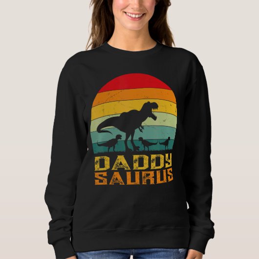 Sweatshirt Daddysaurus Rex Daddy Dinosaur Fête des pères 2022 (Devant)