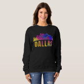 Sweatshirt Dallas Skyline Texas City Town TX USA State Americ (Devant entier)