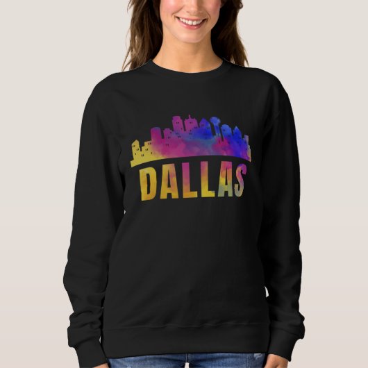 Sweatshirt Dallas Skyline Texas City Town TX USA State Americ (Devant)