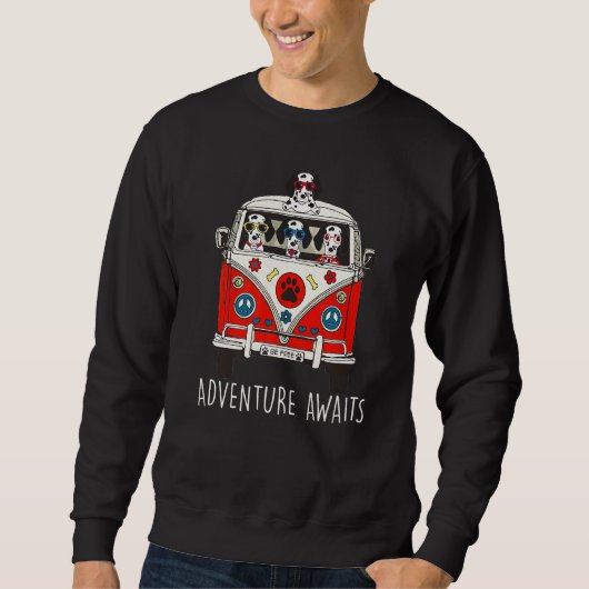 Sweatshirt Dalmatian Adventure Attend Artwork Camper (Devant)