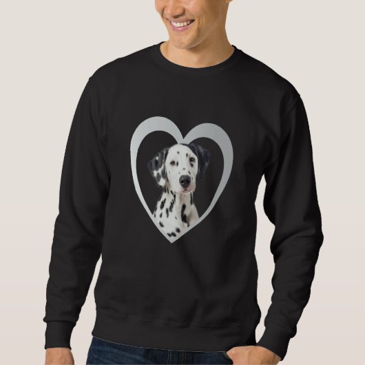 Sweatshirt Dalmatian Dog Heart Dalmatian Dalmatian 1 (Devant)
