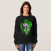 Sweatshirt Dalmatian Dog St Patricks Day Lover Irish Shamrock (Devant entier)