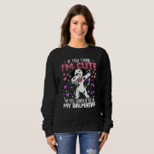 Sweatshirt dalmatian Heart Valentine's Day Animal For Womens (Devant entier)