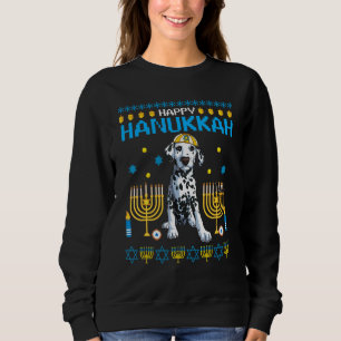 Sweatshirt Dalmatien Chanukah Juif Laide Hanoukka Sweater Pa