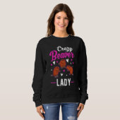 Sweatshirt Dame Crazy Beaver (Devant entier)