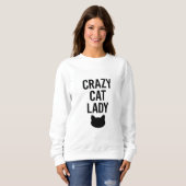 Sweatshirt Dame de chat fou - Drôle cadeau Amoureux des chats (Devant entier)