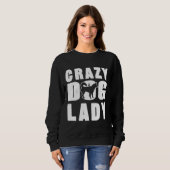 Sweatshirt Dame de Chien fou Husky (Devant entier)