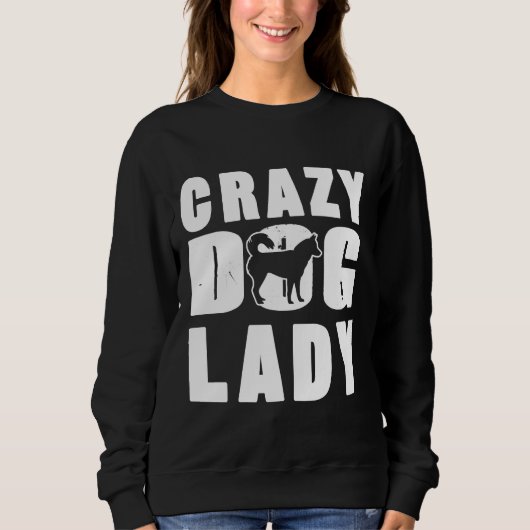 Sweatshirt Dame de Chien fou Husky (Devant)