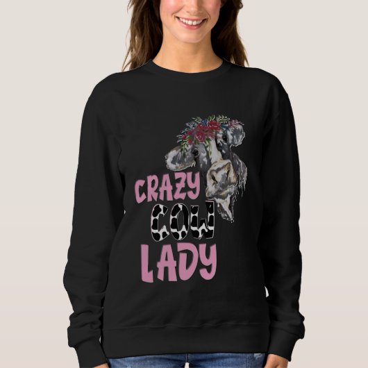 SWEATSHIRT DAME DE VACHE CRAZY (Devant)