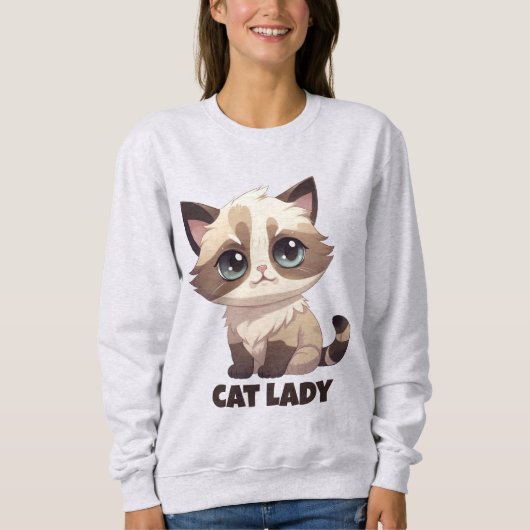 Sweatshirt Dame du chat - (Devant)