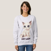 Sweatshirt Dame du chat (Devant entier)