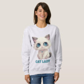 Sweatshirt Dame du chat (Devant entier)