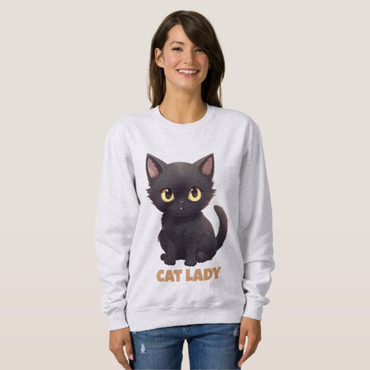 Sweatshirt Dame du chat (Devant entier)