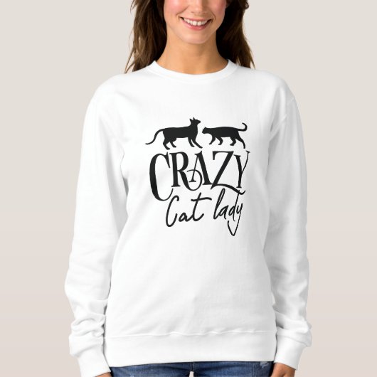 Sweatshirt Dame du Crazy Cat (Devant)