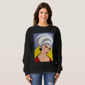 Sweatshirt Dame moderne Art déco à Turban (Devant entier)