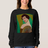 Sweatshirt Dame moderne Art déco avec ventilateur (Devant)