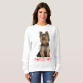 Sweatshirt Dames de chiots du Yorkshire Terrier (Devant entier)